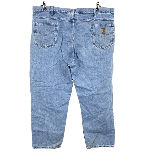 Carhartt Men Size 42 x 30 Jeans Light Wash Pants Cotton Relaxed Straight Leg - Picture 5 of 6
